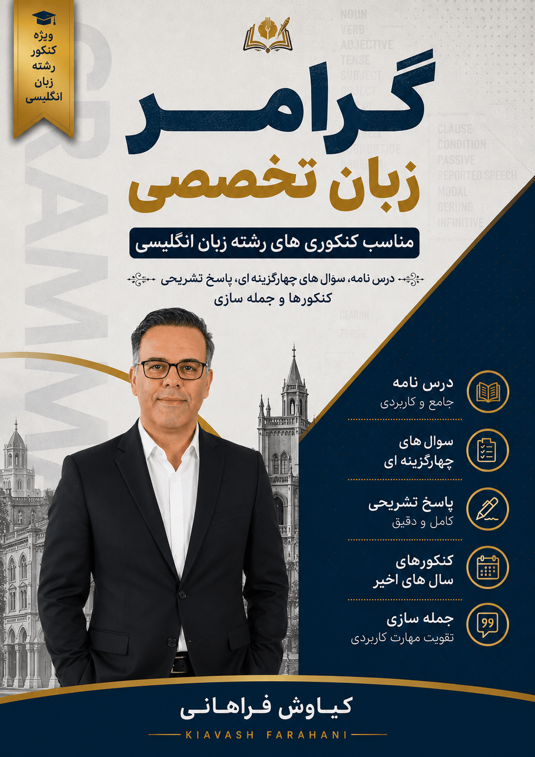 گرامر زبان تخصصی کنکور رشته زبان، کنکور زبان