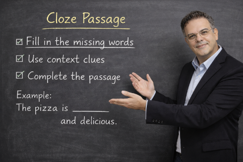 cloze passage / cloze test